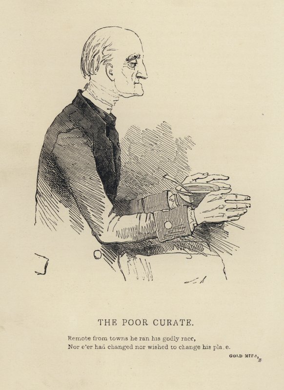 Kenny Meadows: The Poor Curate (gravering) av Joseph Kenny (after) Meadows