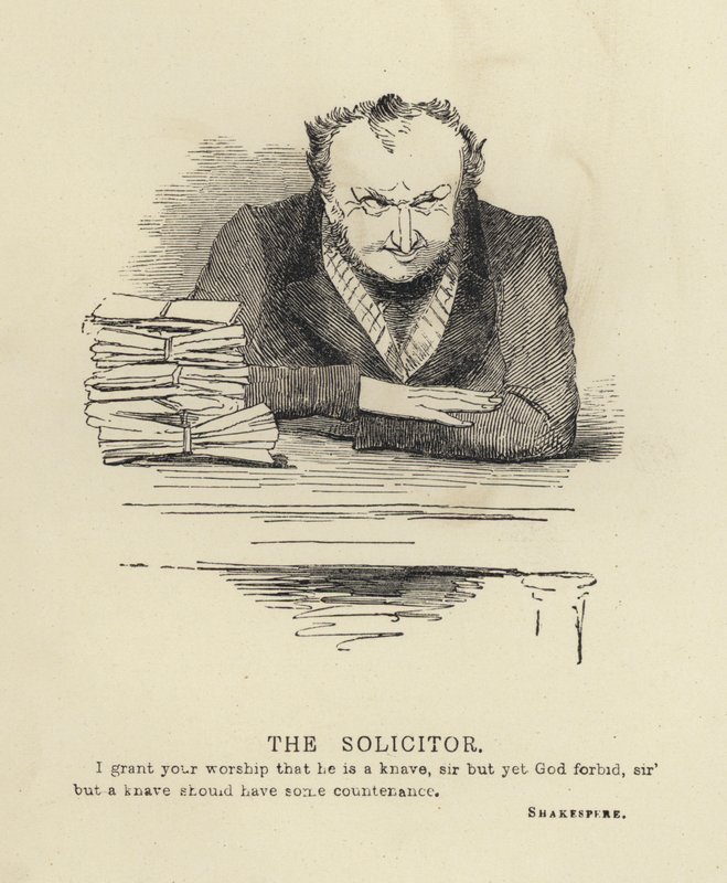 Kenny Meadows: The Solicitor (gravering) av Joseph Kenny (after) Meadows