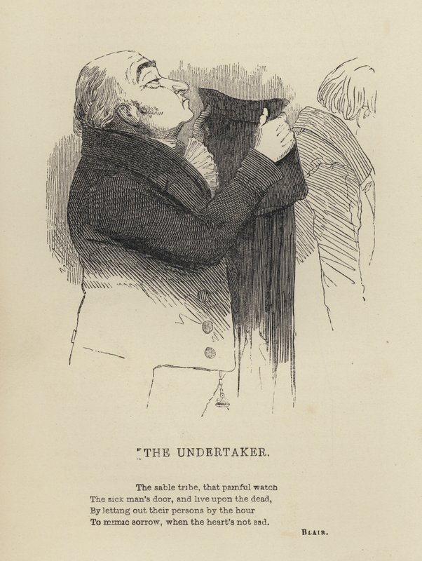 Kenny Meadows: The Undertaker (gravering) av Joseph Kenny (after) Meadows