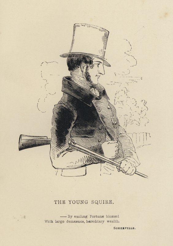 Kenny Meadows: The Young Squire (gravering) av Joseph Kenny (after) Meadows