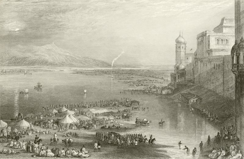 Pilegrimer på den hellige messen i Hurdwar av Joseph Mallord William Turner
