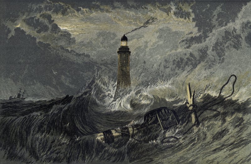 Eddystone fyrtårn av Joseph Mallord William Turner