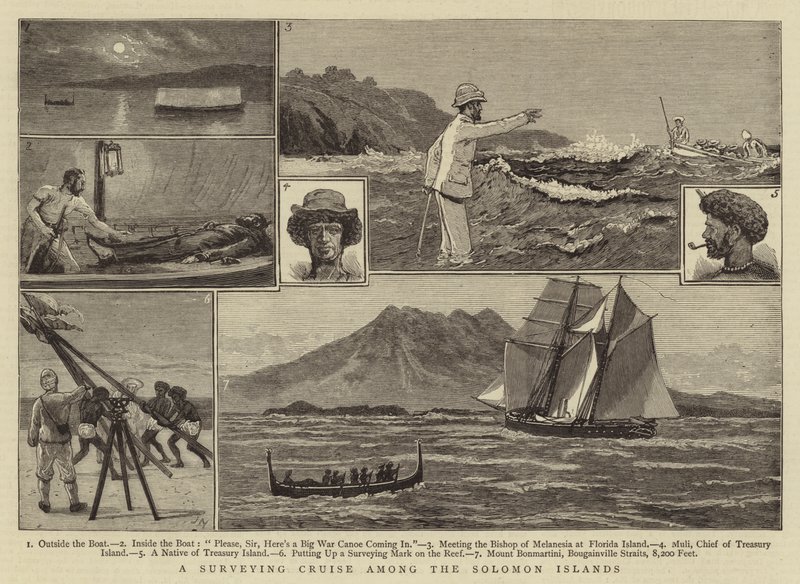 Et kartleggingscruise blant Salomonøyene av Joseph Nash