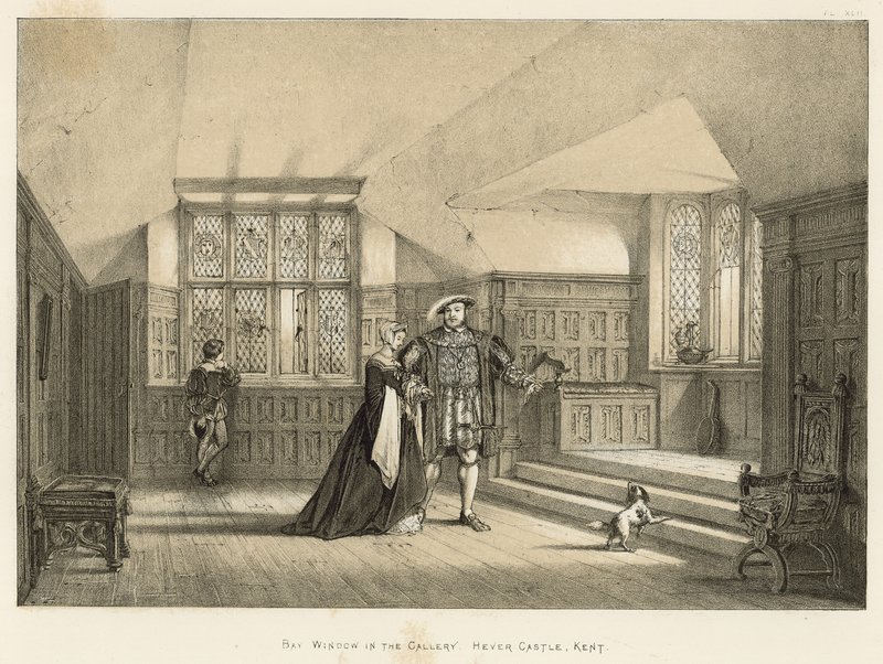 Karnappvindu i galleriet, Hever Castle, Kent av Joseph Nash