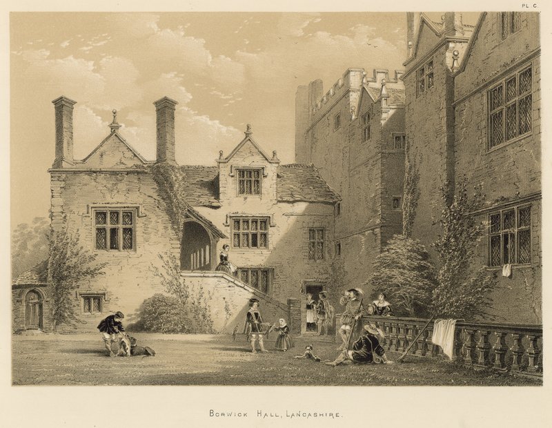Borwick Hall, Lancashire av Joseph Nash