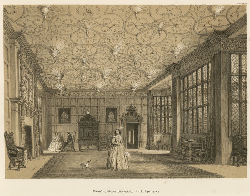 Tegnestue, Bramhall Hall, Cheshire av Joseph Nash