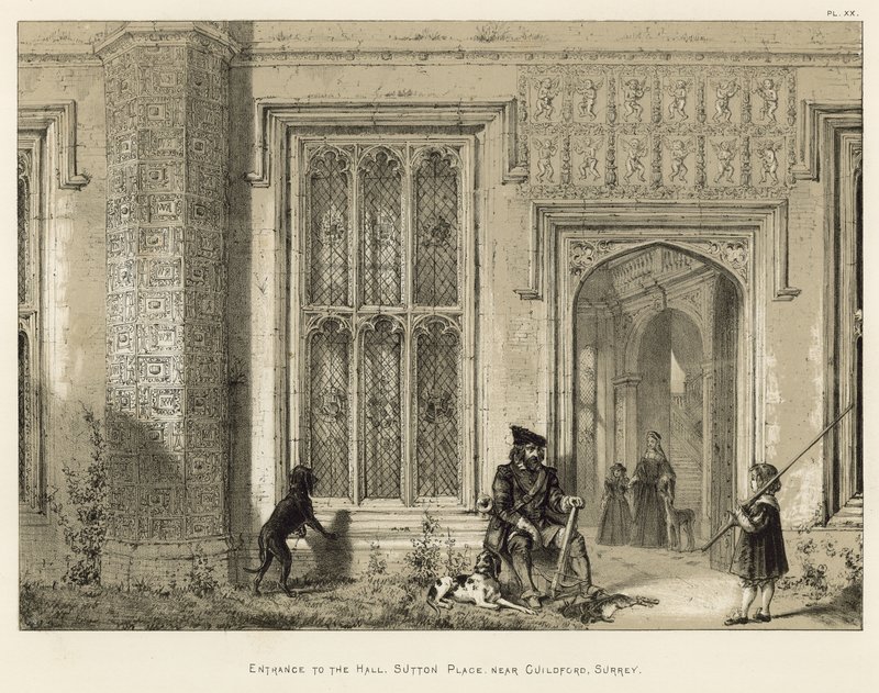 Inngang til Hall, Sutton Place, nær Guildford, Surrey av Joseph Nash