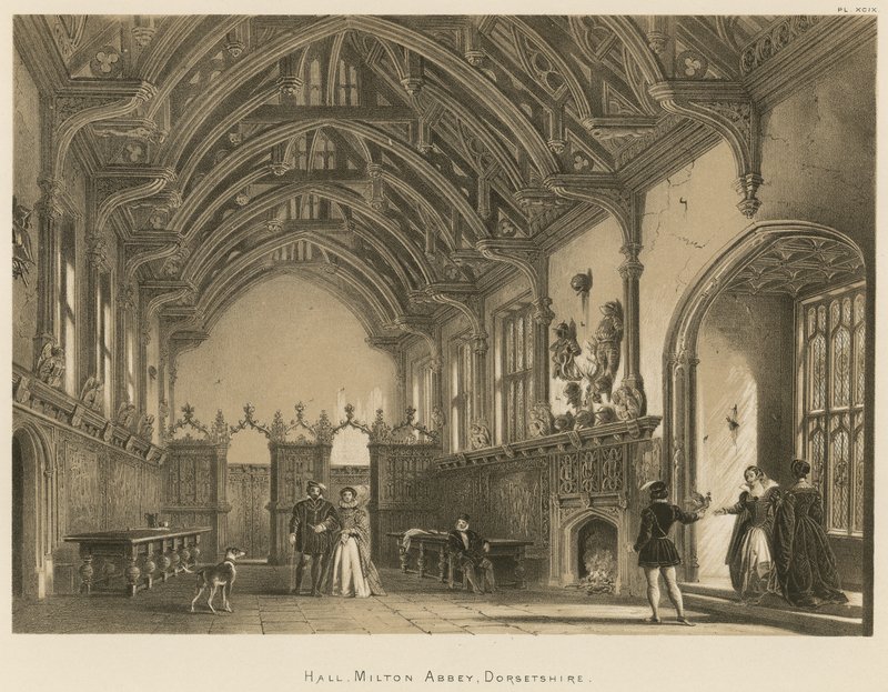 Hall, Milton Abbey, Dorsetshire av Joseph Nash