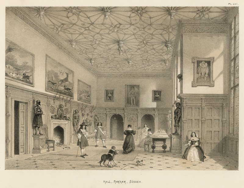 Hall, Parham, Sussex av Joseph Nash