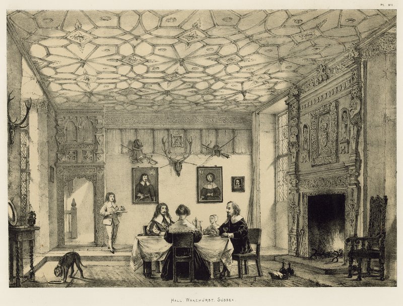Hall, Wakehurst, Sussex av Joseph Nash