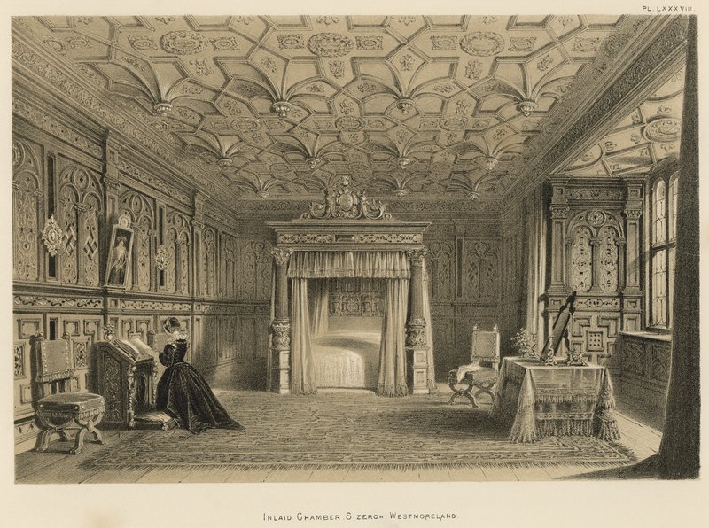 Innlagt kammer, Sizergh, Westmoreland av Joseph Nash
