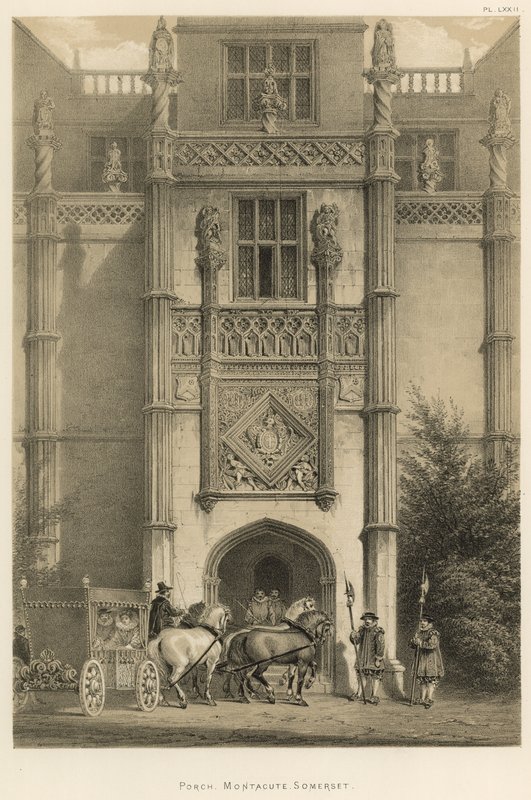 Porch, Montacute, Somerset av Joseph Nash