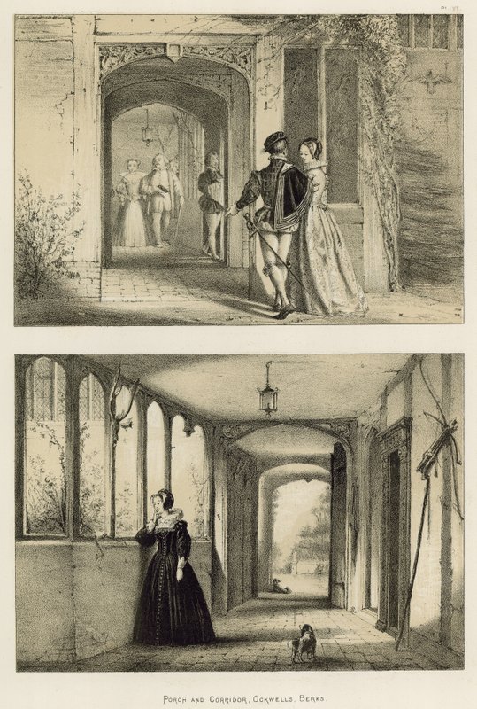Veranda og korridor, Ockwells, Berks av Joseph Nash