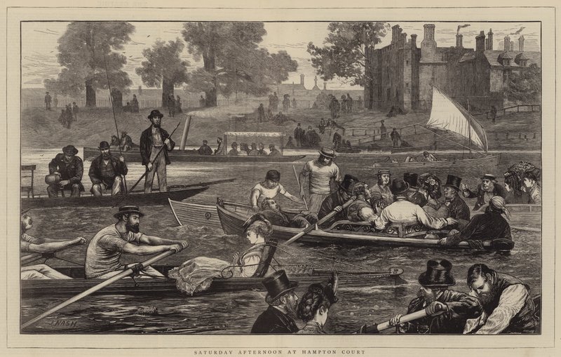 Lørdag ettermiddag på Hampton Court av Joseph Nash