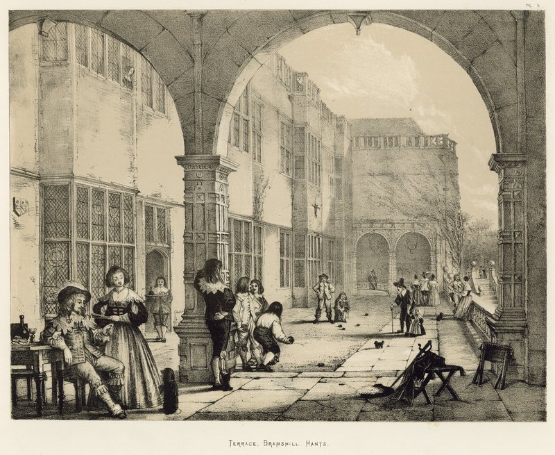 Terrasse, Bramshill, Hants av Joseph Nash