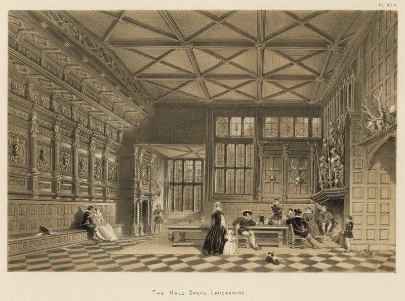 The Hall, Speke, Lancashire av Joseph Nash