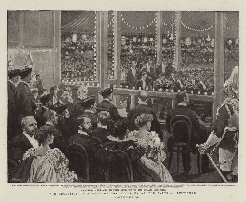 Mottakelsen til ære for Shahzada ved Imperial Institute av Joseph Nash