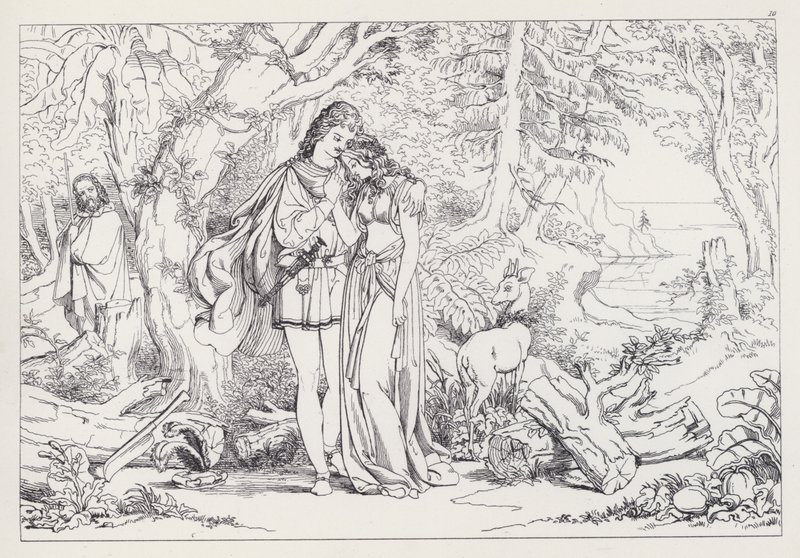 Shakespeares The Tempest, akt III, scene 1 av Joseph Noel after Paton