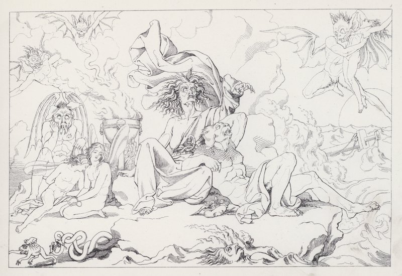 Shakespeares The Tempest, akt I, scene 2 av Joseph Noel after Paton