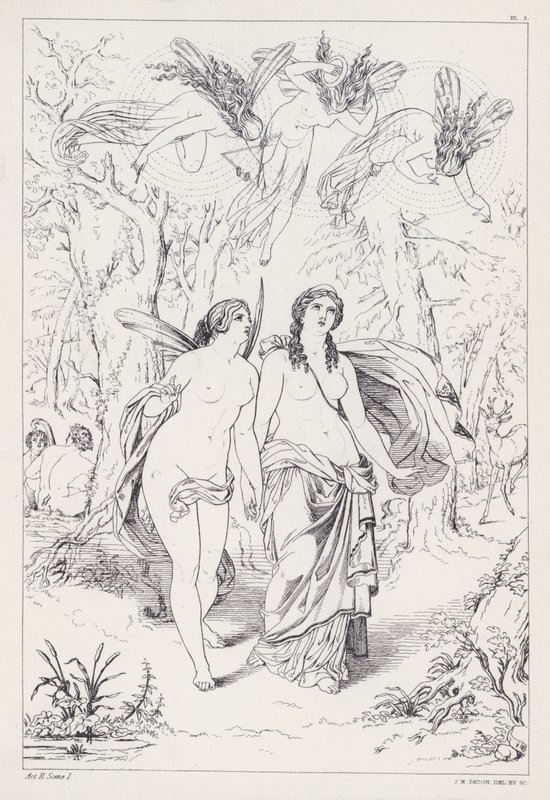 Shelleys Prometheus Unbound, Act II, Scene 1 av Joseph Noel after Paton