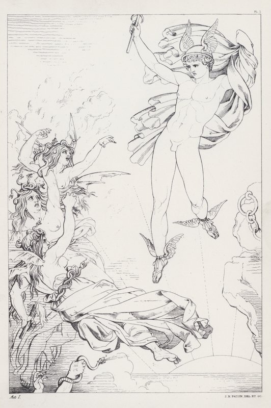 Shelleys Prometheus Unbound, Act I av Joseph Noel after Paton