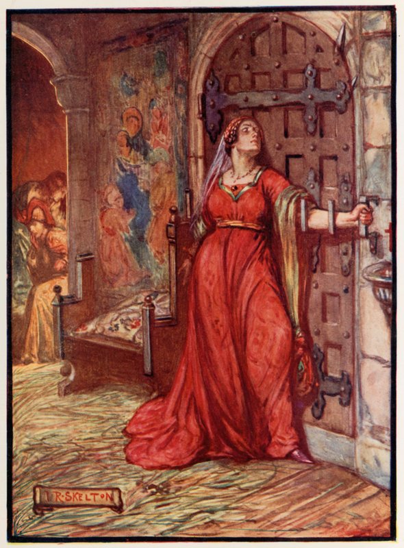 Catherine Douglas sperrer døren av Joseph Ratcliffe Skelton