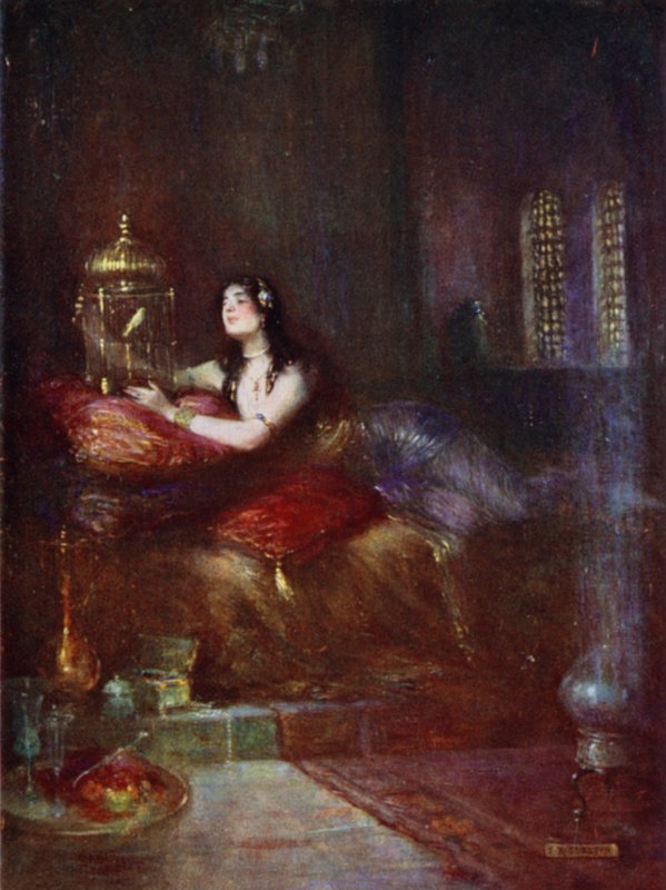 Sultanaen og kanarifuglen hennes av Joseph Ratcliffe Skelton