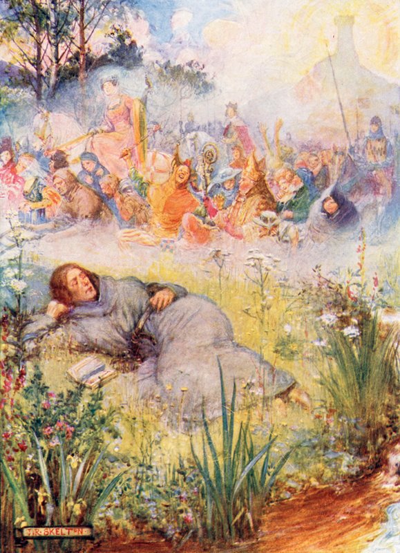 William Langland drømmer en fantastisk drøm av Joseph Ratcliffe Skelton