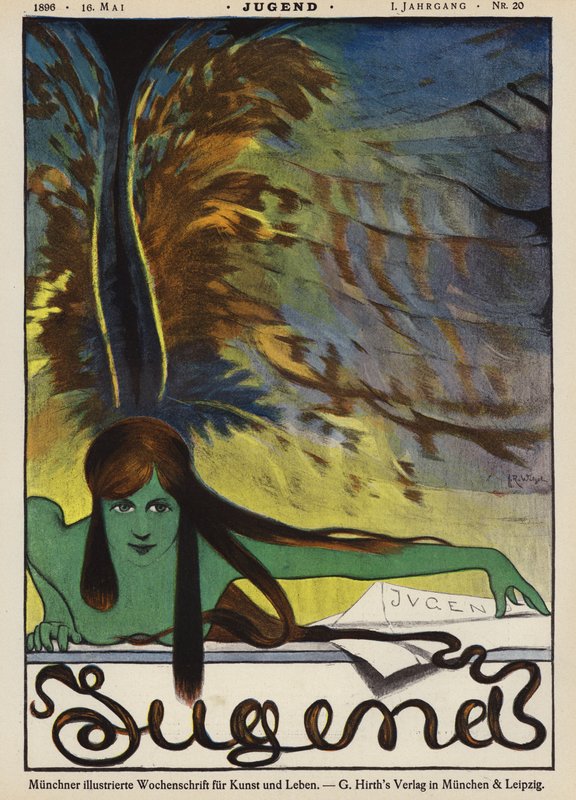 Omslagsillustrasjon til magasinet Jugend av Joseph Rudolf Witzel
