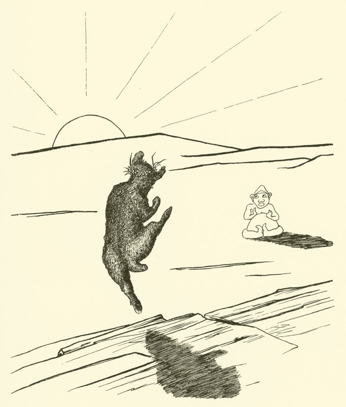 Old Man Kengaroo (gravering) av Joseph Rudyard (after) Kipling