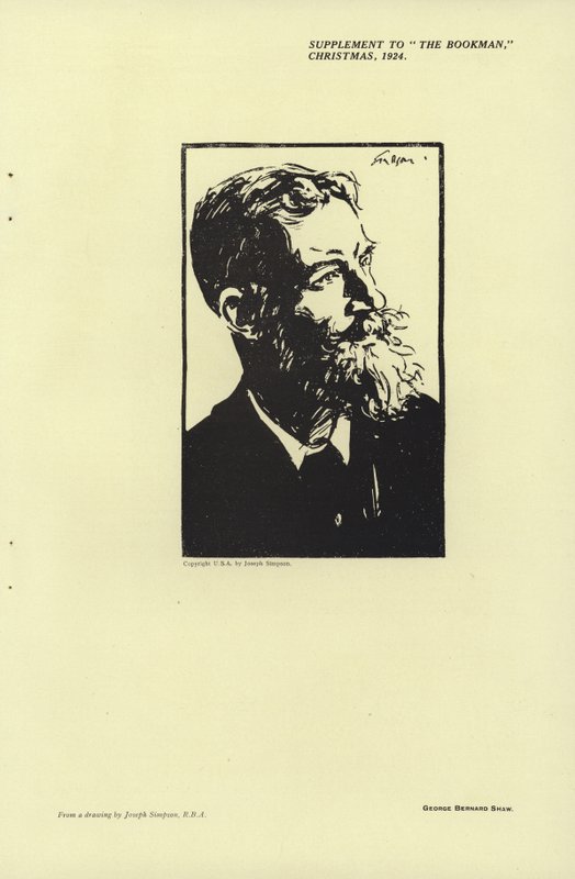 Portrett av George Bernard Shaw av Joseph Simpson