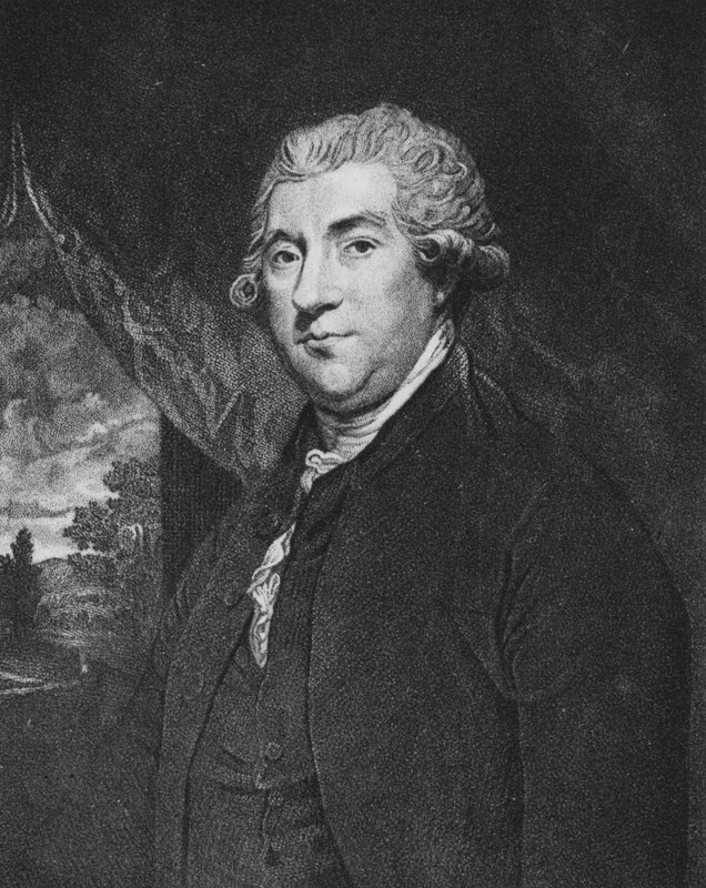 James Boswell, portrett (litho) av Joshua (after) Reynolds