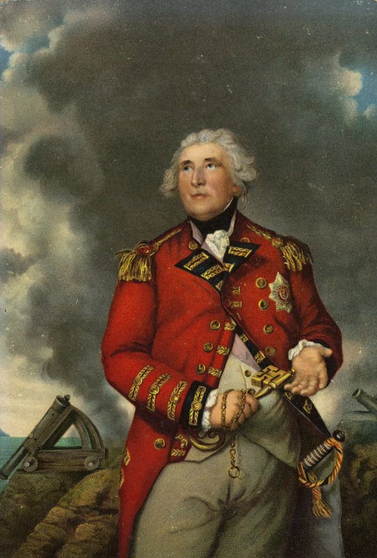 Lord Heathfield med nøkkelen til festningen Gibraltar i hånden av Joshua Reynolds