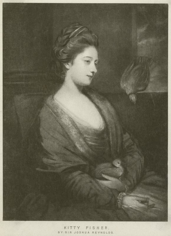 Portrett av Kitty Fisher (gravyr) av Joshua Reynolds
