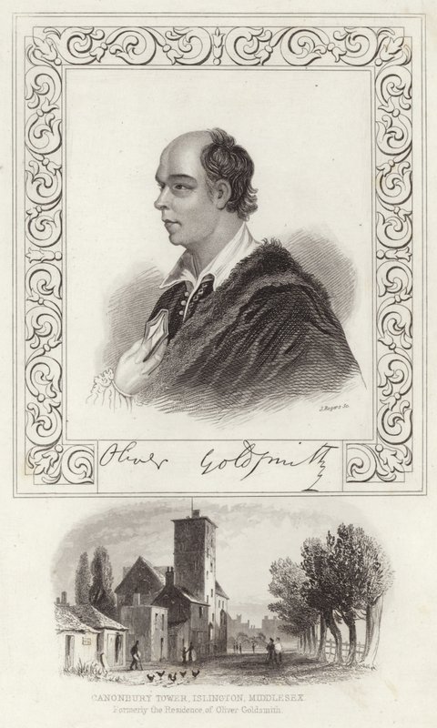 Portrett av Oliver Goldsmith av Joshua Reynolds