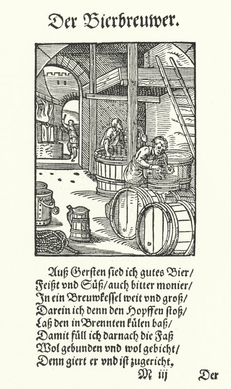 The Brewer (gravering) av Jost (after) Amman