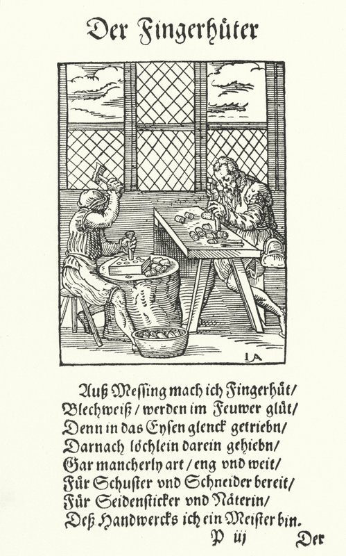 The Thimble Maker (gravering) av Jost (after) Amman