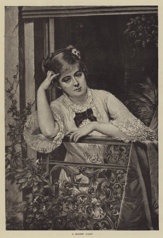 En moderne Juliet av Jules Emile Saintin