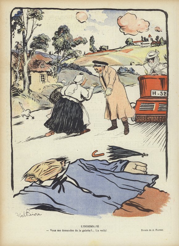 Kompensasjon. Illustrasjon for Le Rire av Jules Abel Faivre