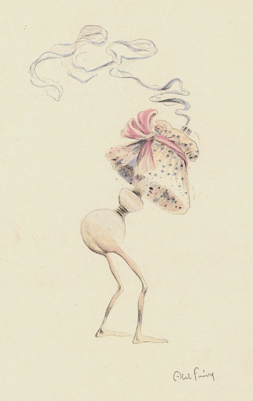 Figur, som muligens representerer en parfymeflaske (farge litho) av Jules Abel Faivre