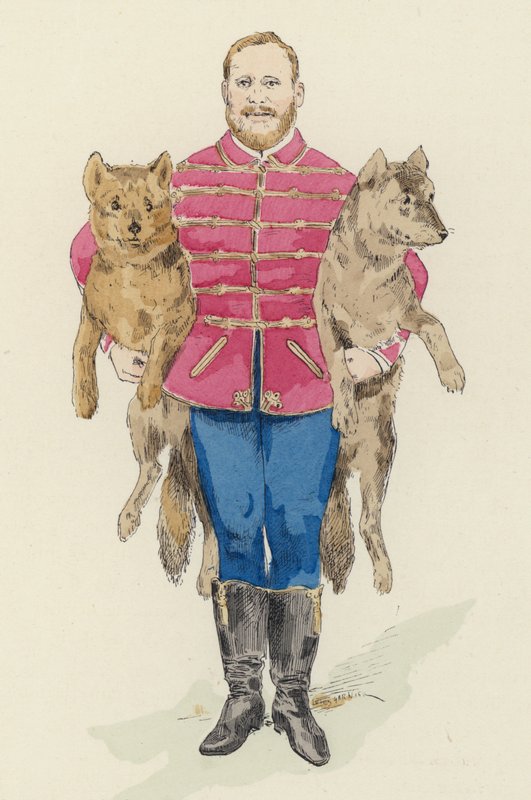 Hundetrener (farge litho) av Jules Arsene (after) Garnier