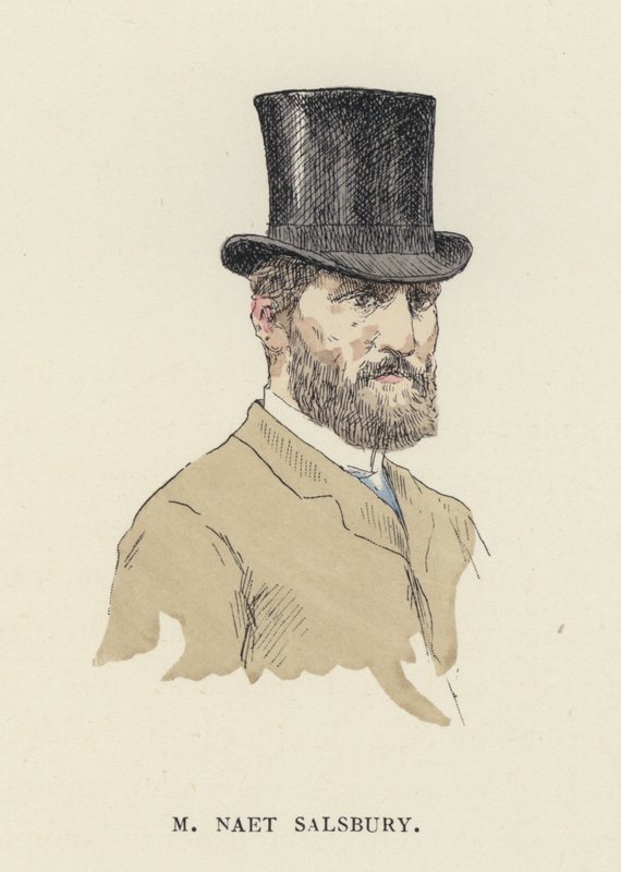 M Naet Salsbury (farge litho) av Jules Arsene (after) Garnier