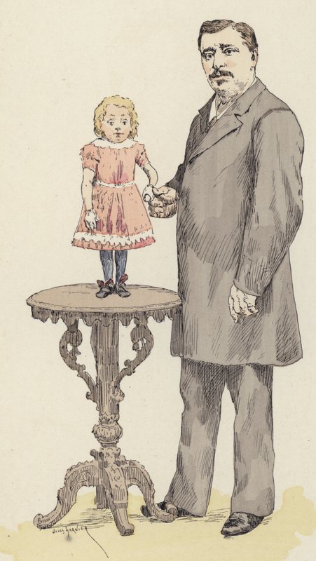 Midget (farge litho) av Jules Arsene (after) Garnier