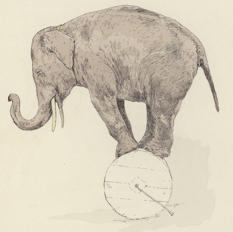 Elefantbalansering av Jules Arsene Garnier