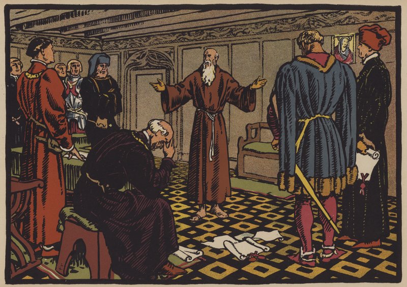 Eremitten Niklaus von Flue og Stans-traktaten, 1481 av Jules Courvoisier