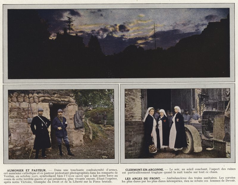 Kapellan og pastor, Clermont-En-Argonne, The Angels of the Front av Jules Gervais Courtellemont