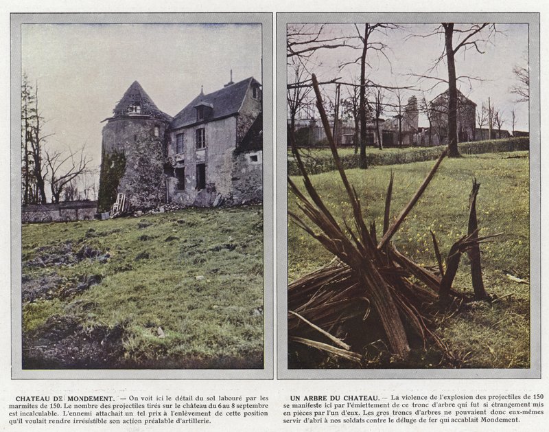 Chateau de Mondement, et tre på slottet av Jules Gervais Courtellemont