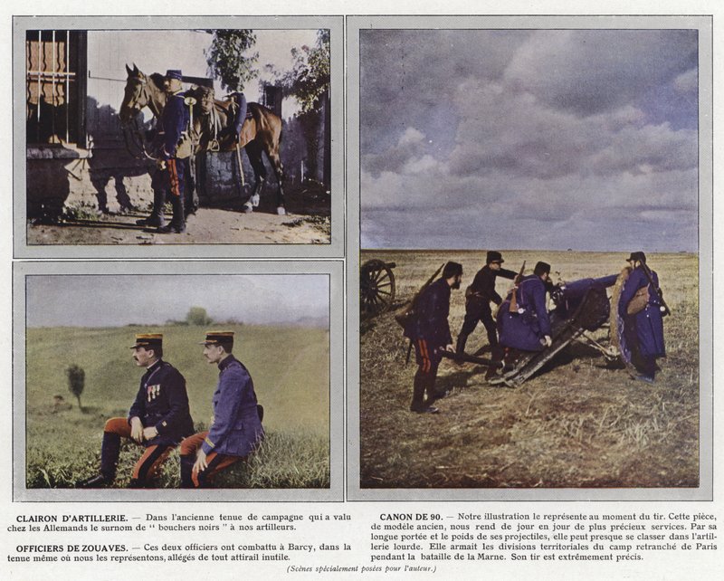 Artilleri Clarion, 90 Cannon, Zouaves offiserer av Jules Gervais Courtellemont