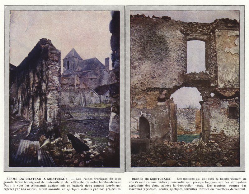 Chateau-gård i Montceaux, Ruinene av Montceaux av Jules Gervais Courtellemont