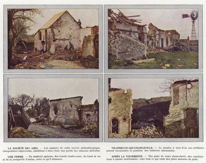 The Society of Friends, Villeneuve-lez-Charleville, A Farm, After the Turmoil av Jules Gervais Courtellemont